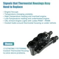 thumbnail image 7 of Engine Coolant Thermostat Housing Assembly for BMW 525i 2004-2009 17127507982 Metal Plastic Black, 7 of 7