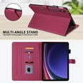 thumbnail image 4 of For Samsung Galaxy Tab S10 Lite/S10 FE/S9 FE Case, Rhombus Pattern Multiple Viewing Angles Stand Slim Folio Cover (Red), 4 of 6