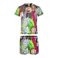 thumbnail image 3 of Rick And Morty Boys 2-Piece Swimsuit Set, Short Sleeve Rash Guard & Swim Trunks, 3 of 7