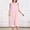 Pink, variant on Blmnix Women Nightgown Flannel Chemises Button Down Nightgown Nightgown Sleeveless Below-the-Knee White Crew Neck Moomoo Nightgown
