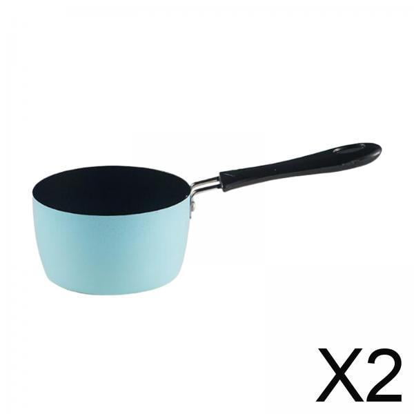 2 Cacerolas Para Leche, Olla Para Derretir E Hervir, Olla Para Leche, Olla Para Sopa Para Acampar Al Aire Libre, Estufa De Gas, Azul