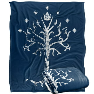 The Lord of The Rings Blanket, 50'x60' Tree of Gondor Woven Tapestry Cotton  Blend Fringed Throw Blanket 
