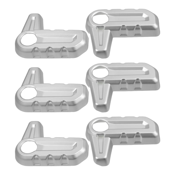 Cubierta de manija de interruptor de extracción de techo rígido Unique Bargains para Jeep Wrangler JL JLU 2018-2023 Tono plateado 6 piezas