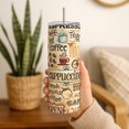 thumbnail image 3 of [NO STRAW] Coffee Lover Presents Insulated Tumbler, Retro Coffee Shop Style Tumbler With Straw, Aesthetic Coffee Addict Gift Stainless Steel Tumbler, 3 of 3