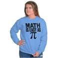 thumbnail image 3 of Math Is Easy As Funny Teacher Nerdy Unisex Plus Fleece Graphic Sweatshirt Brisco Brands 2X, 3 of 5