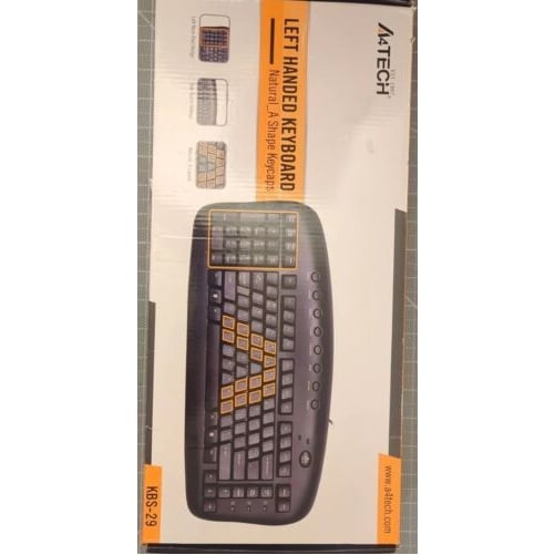 Ergoguys Left Handed Wired Ergonomic Keyboard, Black