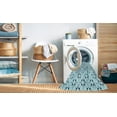 thumbnail image 2 of Ahgly Company Tapis Rond Lavable en Machine Intérieur Transitionnel Bleu Électrique, 4 Pieds Rond, 2 of 7