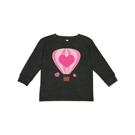 

Inktastic Valentine Hot Air Balloon Gift Toddler Toddler Girl Long Sleeve T-Shirt