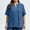 Blue women plus size v neck tops a1, variant on MORESEC Women Plus Size V Neck Short Sleeve Button Down Tops Dressy Casual Blouses Loose Fit Tee Shirts for Summer Holiday Vacation Clothes, Yellow 2XL