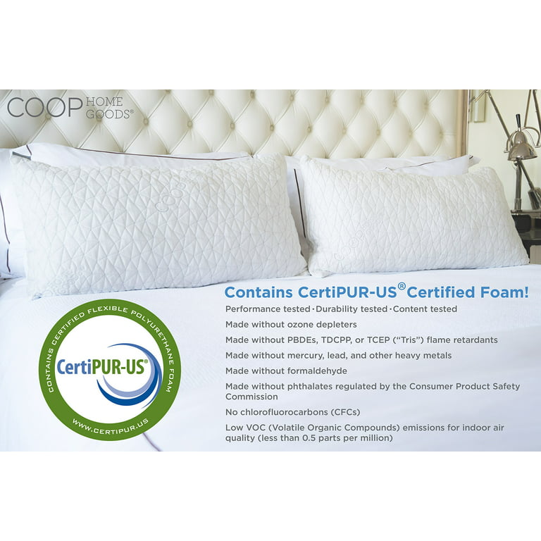Coop Home Goods - Adjustable Body Pillow - Hypoallergenic Cross-Cut Memory  Foam â€“ Perfect for Pregnancy - Lulltra Zippered