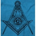 thumbnail image 2 of Illuminati Masonic Square Compass Men's Graphic T Shirt Tees Brisco Brands 2X, 2 of 6