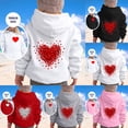 thumbnail image 2 of YUEHUA Love Heart Hoodies for Teen Girls Valentines Day Hoodie Casual Loose Fit Hooded Sweatshirts Comfy Pullover Tops for Kid Girl Boy, Size 3-4 Years, 2 of 6