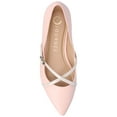 thumbnail image 4 of Journee Womens Camby Crisscross Strap Pointed Toe Dress Flat, Widths Available, 4 of 9