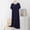 Navy, variant on Cotton Nightgowns Nightgowns for Women Sleepshirts Long Nightgowns Sleep Dress Crew Neck Short Sleeve Below-the-Knee Blue Sleep Dress for Women,L