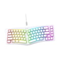 thumbnail image 3 of Teclado ergonómico para juegos con cable USB con retroiluminación arcoíris blanco, 3 of 9