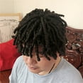 thumbnail image 3 of Easter Dreadlock Wig - Black Wig Dreadlocks Short Hair Hip Hop Over Top Reggaerocker Black High Temperature Wire Wig St. Patrick'S Day, Wedding, Season, Anniversary, 3 of 3
