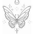 thumbnail image 3 of shiyou-Tattoo Tech, 3 Sheets Small Semi Permanent Tattoo, Adult Art Design Temporary Tattoos, Lasts 1-2 Weeks, Waterproof, Realistic Look, No Adhesive, No Reflection (Moonlight Butterfly), 3 of 4