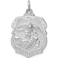 thumbnail image 1 of Sterling Silver Saint Michael Badge Medal (33 X 22) Made In United States qc5624, 1 of 5