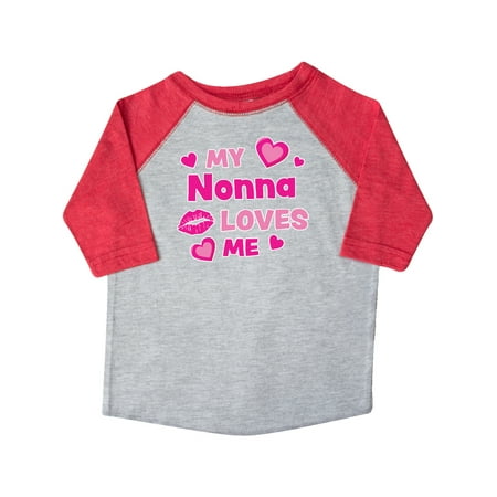 

Inktastic Valentine s Day My Nonna Loves Me Hearts and Lips Gift Toddler Boy or Toddler Girl T-Shirt