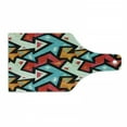 thumbnail image 1 of Abstract Cutting Board, Graphic Arrow Pattern with Grunge Effect Funky Psychedelic Colorful Zigzag Art, Tempered Glass Cutting and Serving Board, Wine Bottle Shape, Multicolor, by Ambesonne, 1 of 1