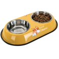 thumbnail image 1 of Platos para Perros REKOBON Amarillo Antideslizantes de Acero Inoxidable con Dibujos Animados para Ma, 1 of 7