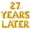 Gold, variant on Letter Balloons - 27 YEARS LATER 16" Inch Alphabet Letters Foil Mylar Balloon 27th Birthday Party Banner (Black)
