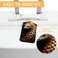 thumbnail image 3 of Unique Pangolin Square PU Leather 2 Pack Travel Tag - Bag Tag - Suitcase Tag with Privacy Cover and Stainless Steel Ring - Suitable for Travel, Backpack, and Handbag, 3 of 7