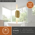 thumbnail image 5 of Fulton 2 Light Integrated LED Gold Brass Contemporary Bathroom Vanity Fixture White Shade, 5 of 11