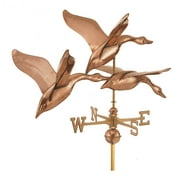 42 Inch 3 Geese in Flight Estate Weathervane - Polished Copper