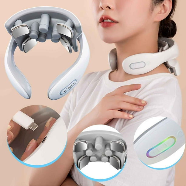 Thsue New Upgrade Cervical Spine Massager with 4 Massage Heads, Smart