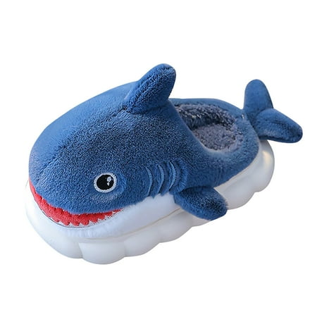 

gdxvjhbj Toddler Slippers Girls Boys House Slipper Cute Animal Indoor Slip-On Shoes(Dark Blue 7-8 Years)