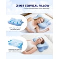 thumbnail image 2 of Cervical Neck Pillow for Sleeping, Ergonomic Contour Memory Foam Pillow for Neck Pain Relief, Neck Pillow for Back, Side Sleeper Pillows, Cooling Neck Support Pillow with Pillowcase, 2 of 4