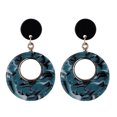 thumbnail image 1 of Pendientes colgantes redondos de color verde glamuroso: joyas elegantes para mujeres, 1 of 5