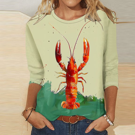 Peione Womens 3/4 Length Bell Sleeve Tops Loose Winter Tunic Shirts Dressy Casual Blouses