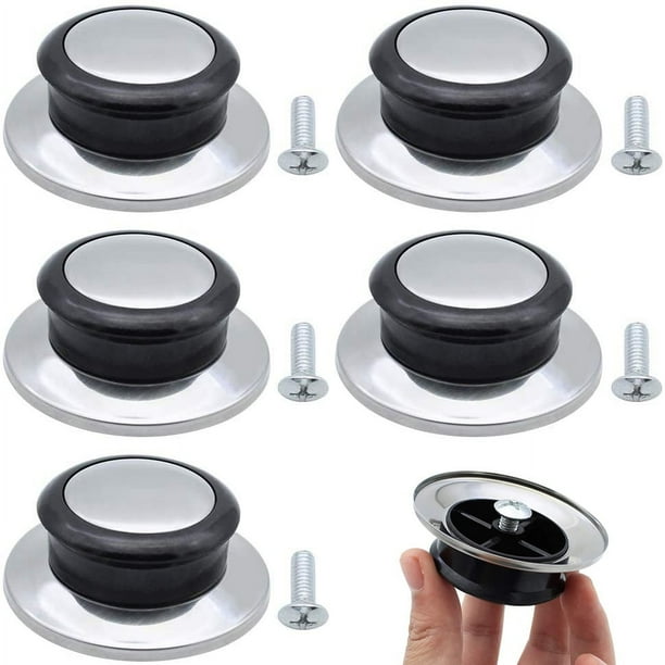 6 Pcs Boutons De Couvercle De Casserole, Poignées De Remplacement Universelles Pour Ustensiles De Cuisine, Poignées De Couvercle De Casserole, Poignées De Couvercle De Casserole En Verre