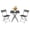 Black, variant on Gaderth 3-Piece Patio Bistro Set, Metal Frame Folding Outdoor Furniture Set, Square Bistro Table and Chairs, No Assembly Required for Balcony, Yard, Garden
