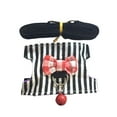 thumbnail image 2 of Walbest Small Pet Outdoor Walking Harness Vest and Leash Set with Cute Bowknot Decor Chest Strap Harness for Rat Ferret Squirrel Hamster Clothes Accessory, Black Stripe, 2 of 7