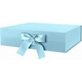 thumbnail image 1 of YWC-Gift Boxes with Ribbon 13x9.7x3.4 Inches, Baby Blue Gift Boxes with Lids, Collapsible Gift Boxes, Magnetic Closure Gift Boxes for all occasion (Glossy Baby Blue), 1 of 4