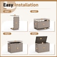 thumbnail image 7 of fazzn 45 Gallon Resin Deck Box Outdoor Indoor Waterproof Storage Box for Patio Furniture Pool Accessories Storage for Cushion Garden Tools (Brown), 7 of 7
