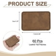 thumbnail image 2 of Uxcell 60 Pcs Blank Leather Hat Patches, Laser Engraving Iron-on Retangle Laserable Rustic Leatherette Patch for Hats Cap, Dark Brown 2.99x1.97Inch, 2 of 6