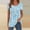 Light Blue 1, variant on Womens Tops 2026 Summer Dressy Casual Floral Printed Short Sleeve Button Down Ruffle Pleated Shirts Loose Fit Cute Work Outfits Blouses