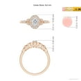 thumbnail image 4 of ANGARA Natural 0.21 Ct. Diamond Halo Engagement Ring in 14K Rose Gold for Women (Ring Size: 3), 4 of 9