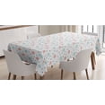 thumbnail image 1 of Pastel Tablecloth, Scandinavian Design Clouds with Raindrops and Triangles Weather in Winter, Rectangle Satin Table Cover for Dining Room and Kitchen, 60" X 84", Pale Blue Blush Grey, by Ambesonne, 1 of 2