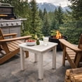 thumbnail image 1 of CorLiving Miramar Hardwood Outdoor Square Slat Top End Table, White, 1 of 7