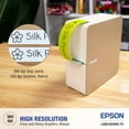 thumbnail image 4 of Impresora portátil de etiquetas LABELWORKS Epson LW-C610PX Premium con Bluetooth: crea etiquetas adhesivas para organizaciones y pequeñas empresas. Compatible con cintas de diseño y aplicaciones., 4 of 5