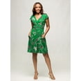 thumbnail image 4 of Floral Cap Sleeve V Neck Pocket Dress, 4 of 5