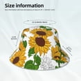 thumbnail image 6 of Kll Plump Sunflower And Sketch Sunflower Bucket Hat For Women Men Packable Travel Beach Sun Hat Outdoor Rave Accessories Reflective Fisherman Cap, 6 of 9