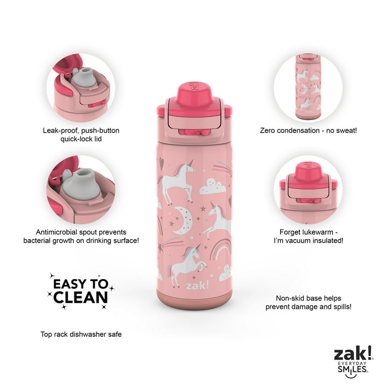 Zak Designs Antimicrobial 14-oz. Stainless Steel Vacuum Insulated