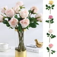 thumbnail image 1 of Neinkie Artificial Red Roses Flowers for Valentine's Day, Realistic Blossom Roses, Real Touch Silk Rose, Single Fake Flower Long Stem Bouquets for Home Wedding Party Decoration, 1 of 7