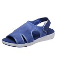 thumbnail image 4 of IUJSOY Women's Arch Support Walking Sandals Breathable Hollow Out Knit Slingback Platform Shoes, 4 of 5